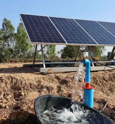 Farmland with Reliable Solar Pumping Systems